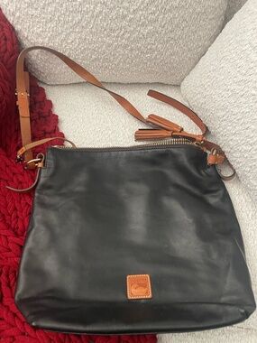 Dooney and Bourke Black Leather Shoulder/Hobo Bag